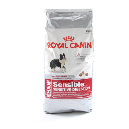 Royal Canin Medium Sensible Сухой корм для взрослых собак средних пород с чувствительным пищеварением – интернет-магазин Ле’Муррр
