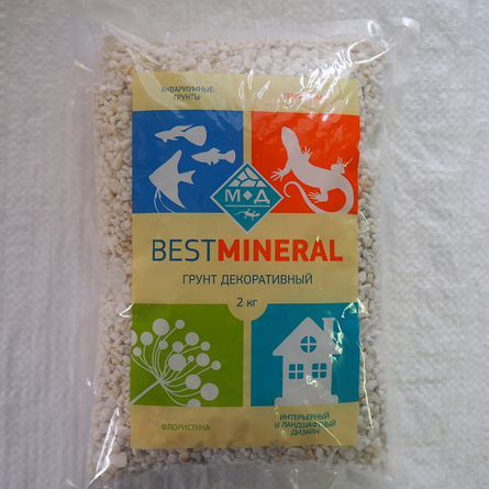 Best Mineral Грунт полуокатанный белый, фракция 4-6 мм – интернет-магазин Ле’Муррр
